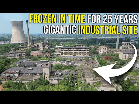 Frozen in time, exploring a 25 year abandoned industrial site with many features