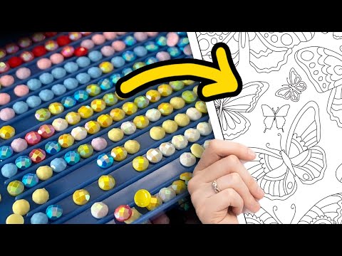 Diamond Painting a COLORING PAGE!?