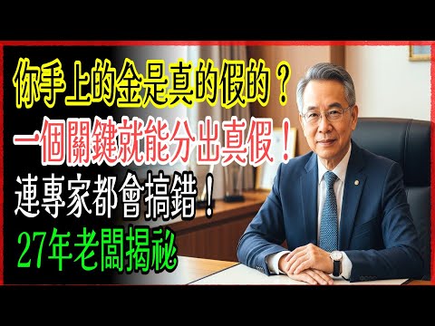 專家也不說的秘密！金銀真假判斷的隱藏公式首次曝光