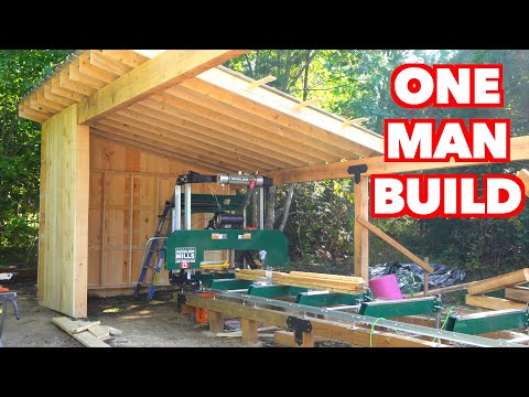 Building a 45 Foot Sawmill Shelter: Rafters & Roof