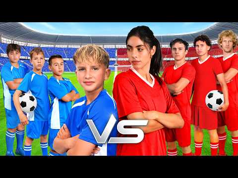 Kids vs adults Soccer Challenge!