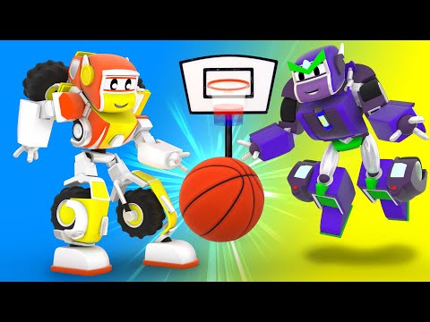 机器人汽车在篮球赛中对战外星人