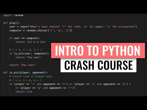 Learn to code in Python!! (CRASH COURSE for the absolute beginner)