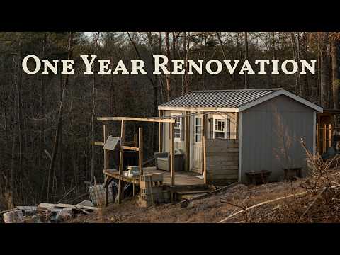 I Turned An Abandoned Shed Into A Cozy Home - START TO FINISH