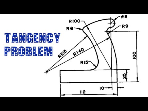 TANGENCY PROBLEM 6 || Tangency || Tangency problems || Engineering drawing || Technical drawing