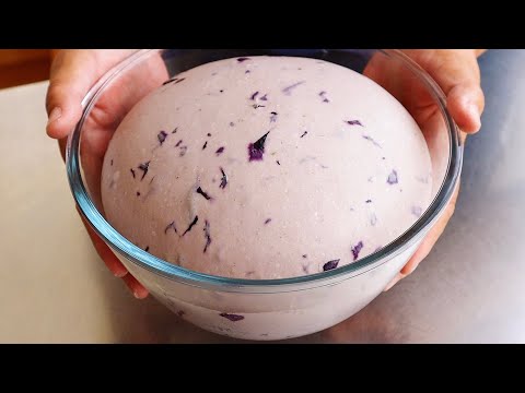 上萬人喜愛，結果很棒❗️好吃的藍莓麵包，低糖低油，無雞蛋，無牛奶，簡單還實惠的軟歐包食譜 【阿栗食譜414】