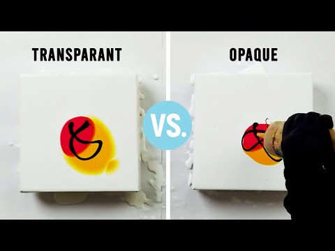 Opaque VS. Transparent Base 😳 / Huge Difference - Acrylic Pouring Experiment