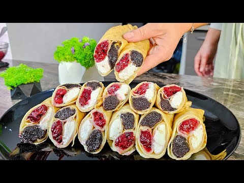This Recipe WON US !! "4 GLASS" PANCAKES WITH TRIPLE VELVET FILLING