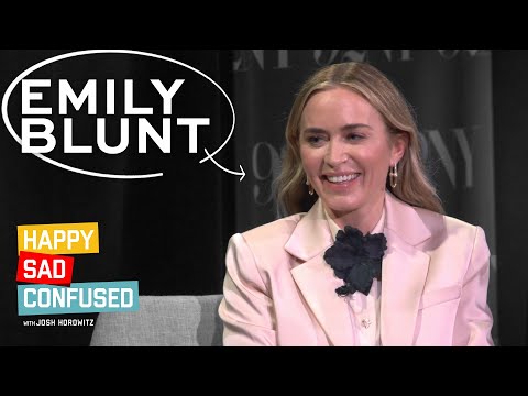 Emily Blunt talks OPPENHEIMER, THE DEVIL WEARS PRADA, A QUIET PLACE I Happy Sad Confused