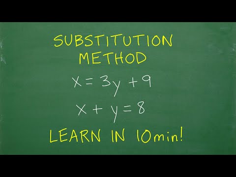 Substitution Method Let’s Learn in 10 minutes!