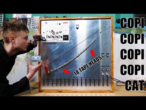 A MODIFIED TAPE DELAY WITH 6 TIMES AS MANY TAPE HEADS - THE MEGACAT