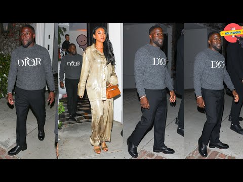KEVIN HART AND ENIKO HART STEP OUT AFTER OBB MEDIA HOLIDAY PARTY IN WEST HOLLYWOOD.