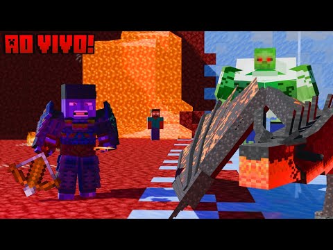 🔴 AO VIVO: A MAIOR BATALHA CONTRA CHEFES NO MINECRAFT! ⚔️ #minecraft #minecraftlive #live