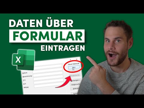 Daten über ein FORMULAR in Excel eintragen