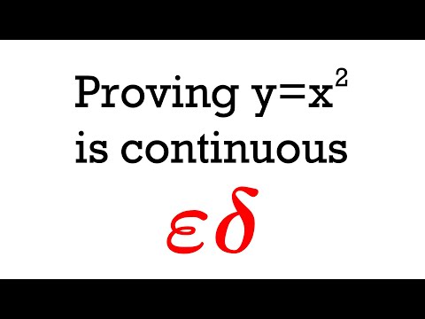Proving x^2 is continuous using the epsilon delta definition