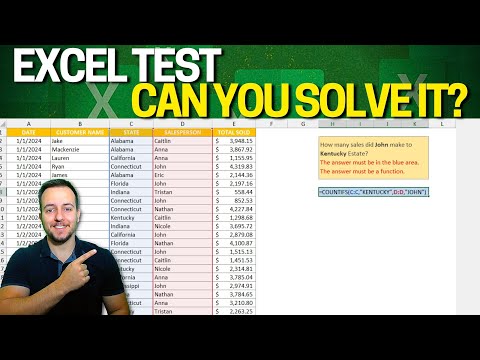 Solving a Excel Job Interview Test Question | Count.Ifs Function Practical Example