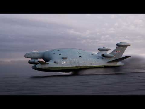 The gigantic Russian Ekranoplan aircraft carrier
