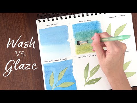 Watercolor Washes vs Glazes - Explained! | Watercolor for Beginners