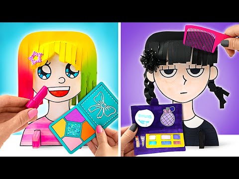 🕸️🌈 Rainbow vs. Black Playbook School Adventure | FUN & EASY DIY by Slick Slime Sam's Maker World