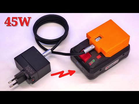 Recharge the PARKSIDE Batteries with a Phone Charger and use them as a 45W Power Bank