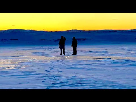 Sunset Hike to the top of the Frozen Outer Harbor Break-wall