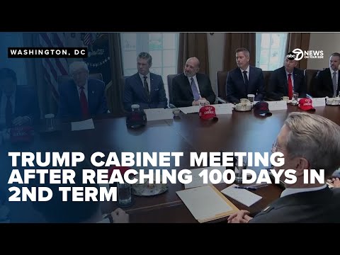 FULL VIDEO: Trump hosts cabinet meeting after approach 100th day in office