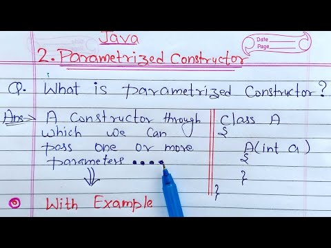 Parameterized Constructor in Java | Learn Coding