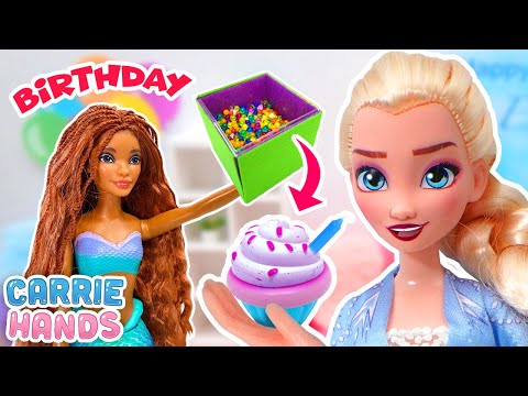 Frozen Elsa & Disney Princesses Have A Birthday Party | Fun Videos For Kids