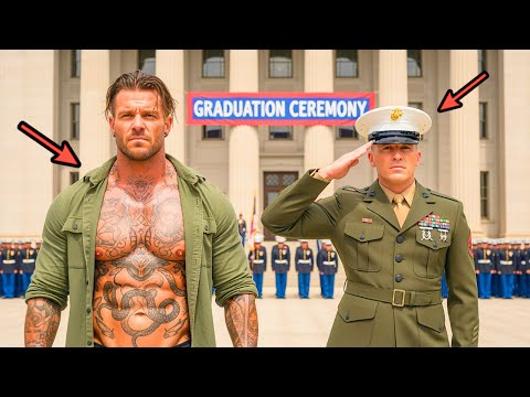 Single SEAL Dad Watched His Twin Daughters Graduate — Until a USMC Captain Saw His Tattoo and Froze