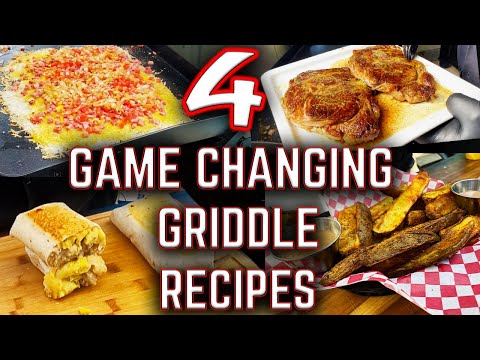 FOUR GRIDDLE RECIPES THAT WILL UP YOUR GRIDDLE GAME! 4 SIMPLE FLAT TOP GRIDDLE COOKS!