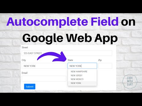 Autocomplete Field on Google Web App