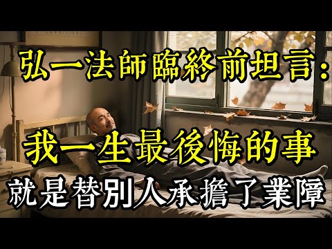 弘一法師臨終前坦言：我一生最後悔的事，就是替別人承擔了業障|佛教 |佛學知識|修心修行|禪悟人生 |南無阿彌陀佛|養生|談佛心安