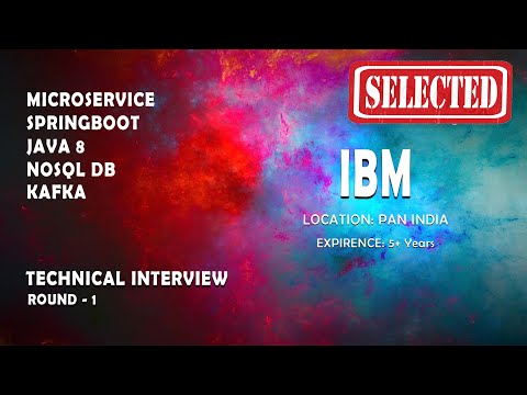 SELECTED | IBM | Java microservice spring boot real time interview | Real time interview
