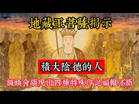 地藏王菩薩揭示：積大陰德的人，額頭會顯現出四種特殊印記，福報不斷！#立地成佛#念佛修行#因果正見#修行障礙化解#生死因果#佛学#佛教