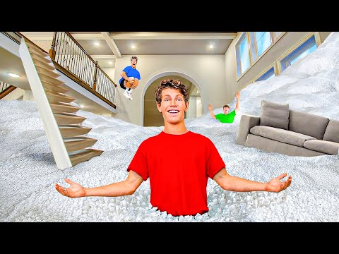 I FILLED MY ENTIRE HOUSE WITH PACKING PEANUTS!