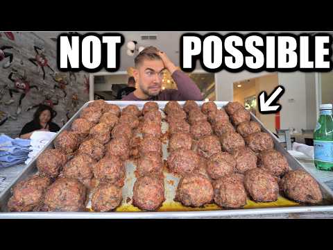 "NOT EVEN POSSIBLE" ATTEMPTING THE HARDEST MEATBALL CHALLENGE | Joel Hansen