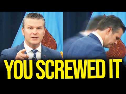 Pete Hegseth Realizes Trump Lost the War
