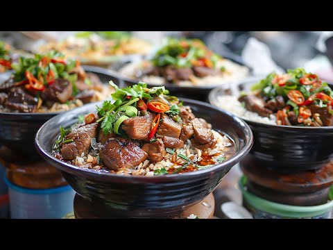 500 Bowls Sold every morning! Asian Sticky Rice with Braised Pork & Egg/ Street Food Compilation
