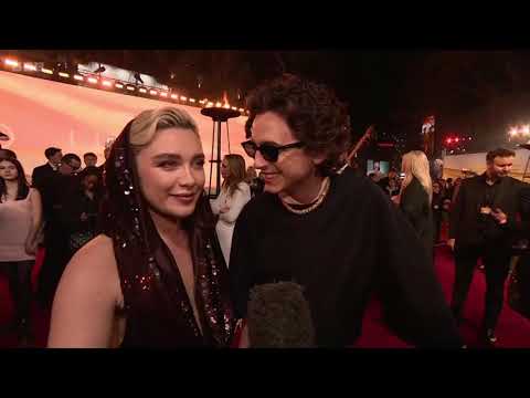 "Dune Part 2" Premiere : Timothee Chalamet & Florence Pugh Interview BBC London : February 15th 2024