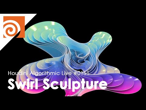 Houdini Algorithmic Live #151 - Swirl Sculpture