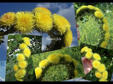 Венок с одуванчиками из фоамирана Wreath with dandelions from tameran