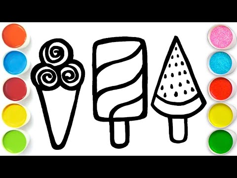 Ice Cream Drawing and Coloring | Easy Drawing for Kids | Color Art