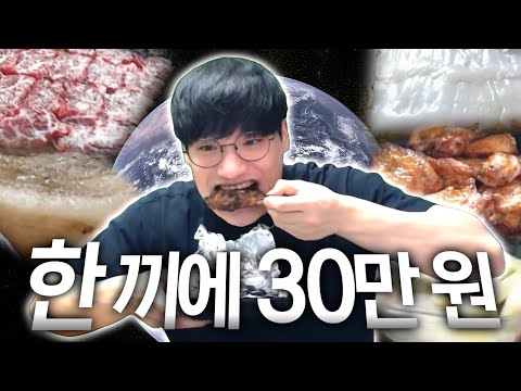 나는 오늘 지구를 따먹었다【30만원 먹방 및 산책방송】