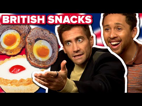 Jake Gyllenhaal & Jaboukie Young-White Try British Snacks | Strange World