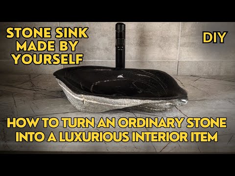 Crafting A STUNNING Natural Stone Sink From Scratch #diy #stoneart #handmade