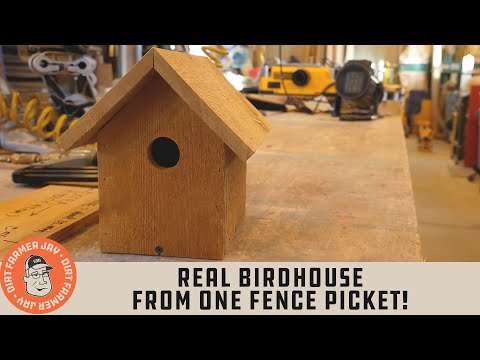 Real Birdhouse from One Fence Picket!