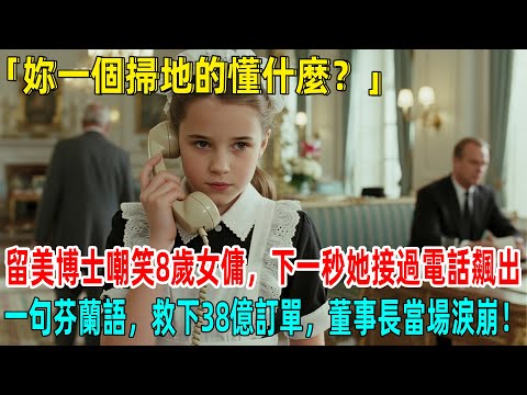 「妳一個掃地的懂什麼？」留美博士嘲笑8歲女傭，下一秒她接過電話飆出一句芬蘭語，救下38億訂單，董事長當場淚崩！#情感 #親情 #感人 #感動 #故事