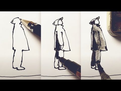 How to draw people quickly and simply (A draw-with-me video)