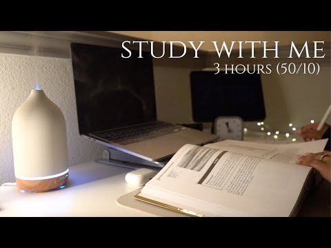 3 Hour Study With Me | Soft Rain 🌧️ | Pomodoro 50/10