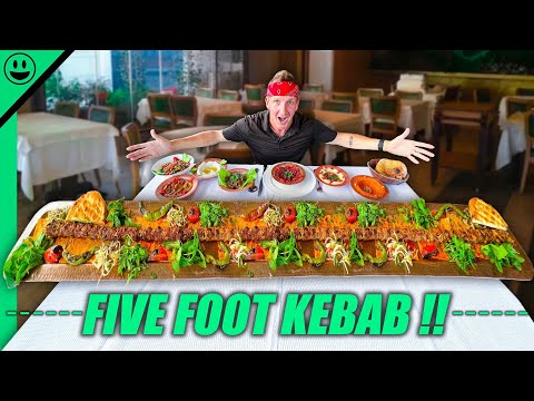 Turkey's RECORD BREAKING Kebab!! Istanbul Street Food Meat Tour!!